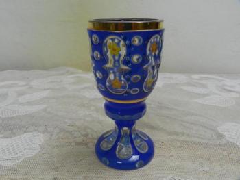 Glass Goblet - glass, blue glass - 1920