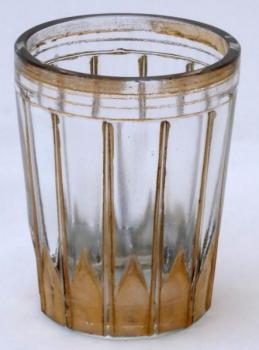 Small glass with arches and golden towers Small glass with arches and golden towers