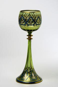 Glass Goblet - green glass - 1910 Glass Goblet - green glass - 1910