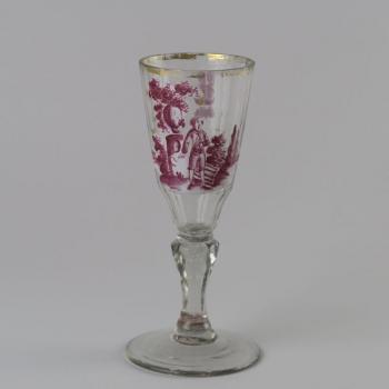 Glass Goblet - clear glass - Harrachov Bohemia - 1770